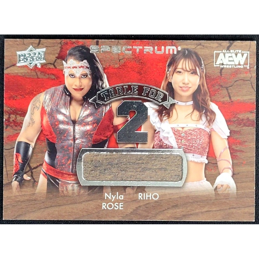 2021 UPPER DECK AEW SPECTRUM NYLA ROSE /‎ RIHO TABLE FOR 2 RELIC